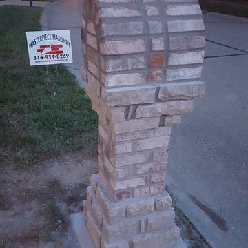 Brick and Stone mailbox in Ballwin, Mo
