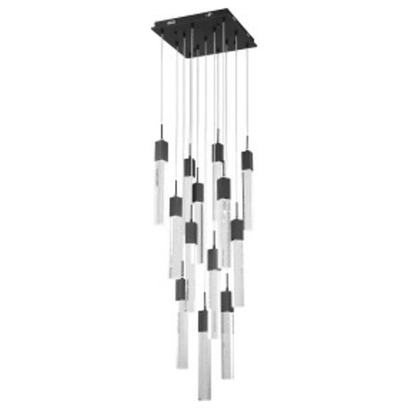 The Original Glacier Avenue 13 Light Pendant, Black, Glacier