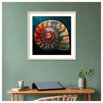 Ammonite Shell Layers II by Lee Campbell Framed Wall Art 33 x 33