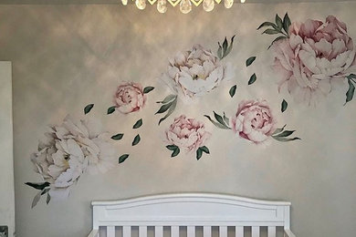 Inspiration for a shabby-chic style nursery remodel in Philadelphia