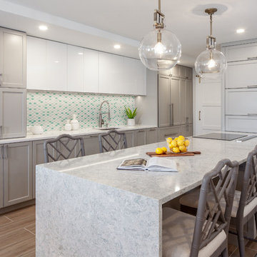 Coastal Modern with Teal Accents Condo Renovation
