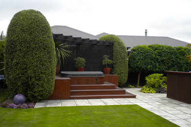 Photo of a country garden in Christchurch.