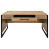 Modern Wood Laminate Office Desk, Writing Table, Light Brown