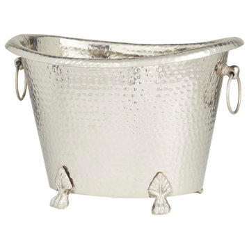 Traditional Silver Aluminum Metal Ice Bucket 560019