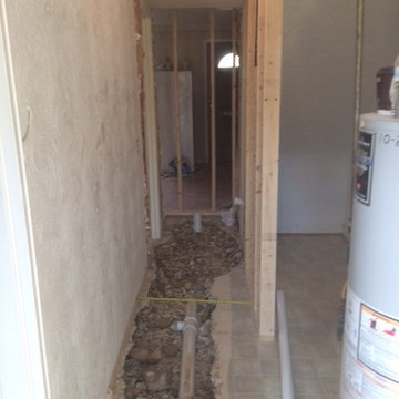 Turning a coat closet into a small full bath