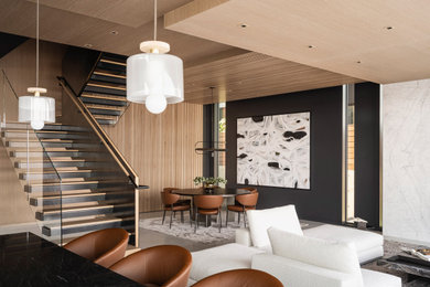 Inspiration for a contemporary living room remodel in Seattle