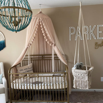 Nude Nursery with a Pop of Color