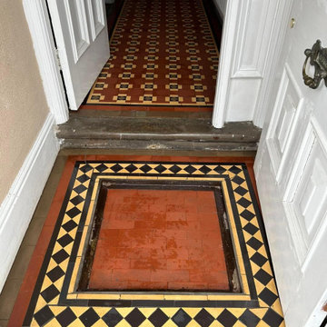 Edwardian Encaustic Tiled Hallway Refurbished in Kidderminster