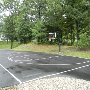 Kenneth F's Pro Dunk Gold Basketball System on a 45x28 in hurley, NY