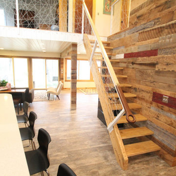 Open-Riser Timber Stair