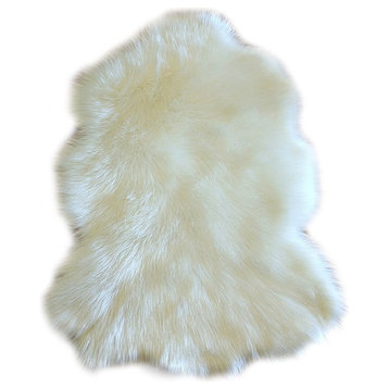 Premium Faux Fur Sheepskin Area Rug, 5'x7'