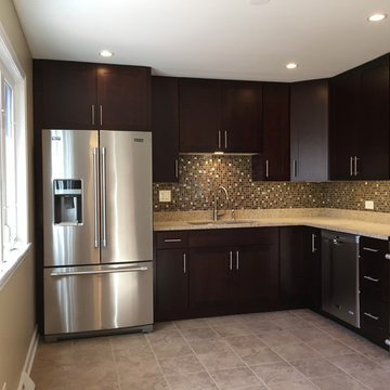Espresso kitchen cabinets