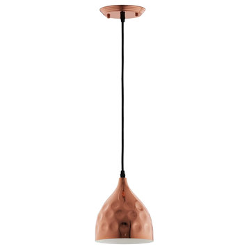 Country Farm Pendant Ceiling Light, Copper Metal Iron, Rose Gold