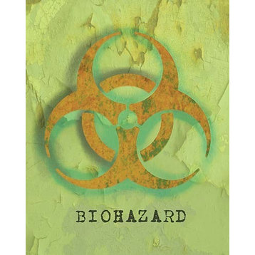 Biohazard - Green, Ready To Hang Canvas Kid's Wall Decor, 8 X 10
