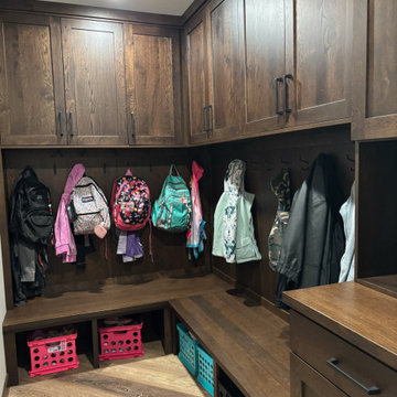 Rustic White Oak Entry Lockers