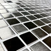 Stainless Steel 0.75 in. x 0.75 in. x 0.125 in. Square Mosaic Tile in Silver