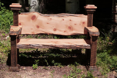 Inspiration for a rustic home design remodel in Denver