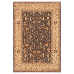 Bareens Designer Rugs - Boho Chic Ziegler Merrilee Brown Beige Hand-Knotted Wool Rug - 8'1'' x 9'8'' - Enhance the ambiance of your home with this magnificent Persian-influenced Turkish hand-knotted rug made by skilled artisans capable of creating the most exceptional vegetable dyes and hand-spun wool. This exquisite handmade rug is a one-of-a-kind Peshawar Kafkaz, otherwise identified as Chobi, Chobi Peshawar, Oushak, or Ziegler rug. These handmade rugs are crafted in Pakistan utilizing superior-quality wool imported from Australia, New Zealand, and Korea in two types of weaves: the Persian weave and the Mori weave. This rug is meticulously crafted by hand using the finest natural vegetable dyes extracted from local plants. The artisans use a blend of hand-spun local and fine merino wool, resulting in a rug with a compelling texture, higher lanolin content, and longer staple. The artisans occasionally incorporate natural or artificial silk into the pile to enhance specific motifs. The finished product is an awe-inspiring execution of flawless design and an understated palette that exudes elegance.