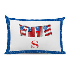 Lumbar Pillow Flags Single Initial, Letter B