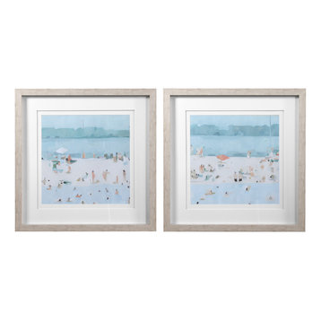 Uttermost Sea Glass Sandbar Framed Prints, Set/2