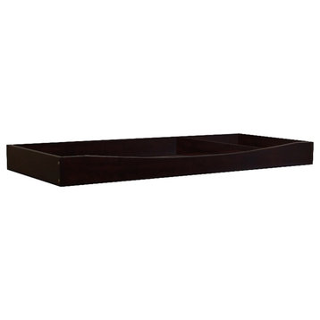 Pemberly Row Transitional Poplar/MDF Wood Changing Tray in Mocacchino Brown