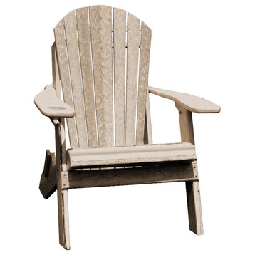 Folding Adirondack Chair, Cup Holder, Birchwood, No Smart Phone Holder