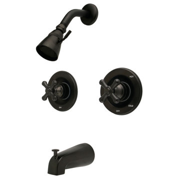 Kingston Pressure Balanced Two-Handle Tub and Shower Faucet, Oil Rubbed Bronze