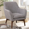Paris Accent Chair in Ashen Gray Woven Polyester Performance Fabric