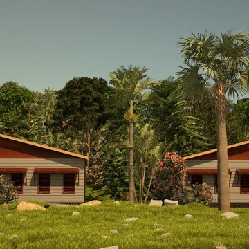 Bomaka, Cameroon, Africa Two Houses