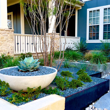 Modern Frontyard Landscape Design | Plano Texas Landscape | Alterra Landscape De