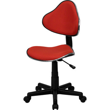 Roseto FFIF61047 17.75"W Fabric Swivel Task Chair - Red