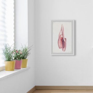 "Pink Ballet Shoes" Framed Painting Print