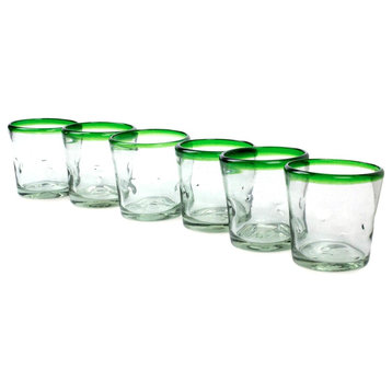 Lime Freeze, Set of 6 Juice Glasses, Mexico