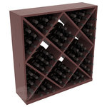 Wine Racks America - Solid Diamond Wine Storage Cube, Pine, Walnut/Satin Finish - Elegant diamond bin style bottle openings make for simple loading of your favorite wines. This solid wooden wine cube is a perfect alternative to column-style racking kits. Double your storage capacity with back-to-back units without requiring more access area. We build this rack to our industry leading standards and your satisfaction is guaranteed.
