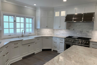 Example of a transitional kitchen design in Cleveland