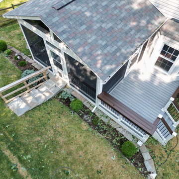 Moisture Shield Elevate Alpine Gray Screened Porch and Deck