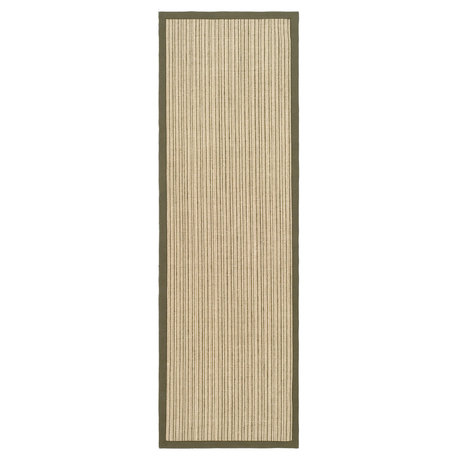 Safavieh Natural Fiber Collection NF442 Rug, Green, 2'6" X 12'