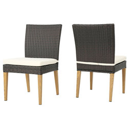 Midcentury Outdoor Dining Chairs by GDFStudio