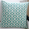 Indoor Modern Geometric In Teal Accent 20x20 Throw Pillow, Pillow Cover Only