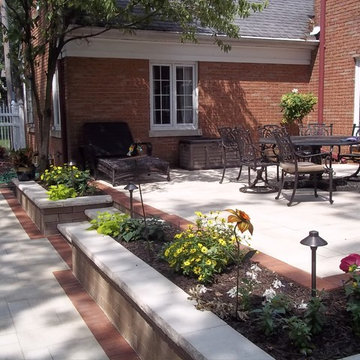 Old house, modern backyard