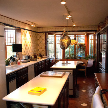 Lawyer's Library and new Den, Kitchen and Dining
