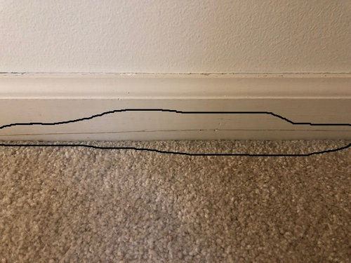 horizontal cracks found on the wood baseboard and door frame | Houzz Forum