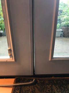 How do you 'fill' the hole at the bottom of french doors?