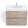 Boutique Bath Vanity, Natural Wood, 40", Single Sink, Freestanding