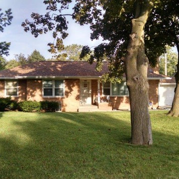 Complete tear off/chimney flashing/gutters