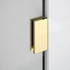 78"x42" Frameless Shower Door Single Fixed Panel, Polished Brass