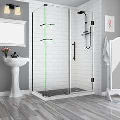 Stainless Steel Shower Shelf, Corner - Quadrant (Brushed)