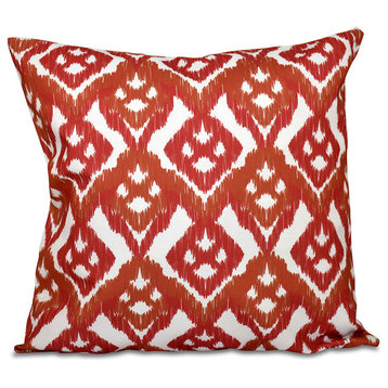 Hipster, Geometric Outdoor Pillow, Coral, 20"x20"