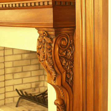 Carving Wood,Fireplace