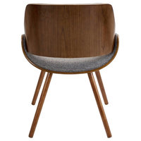 lumisource Fabrizzi Chairs in Walnut Wood, Gray